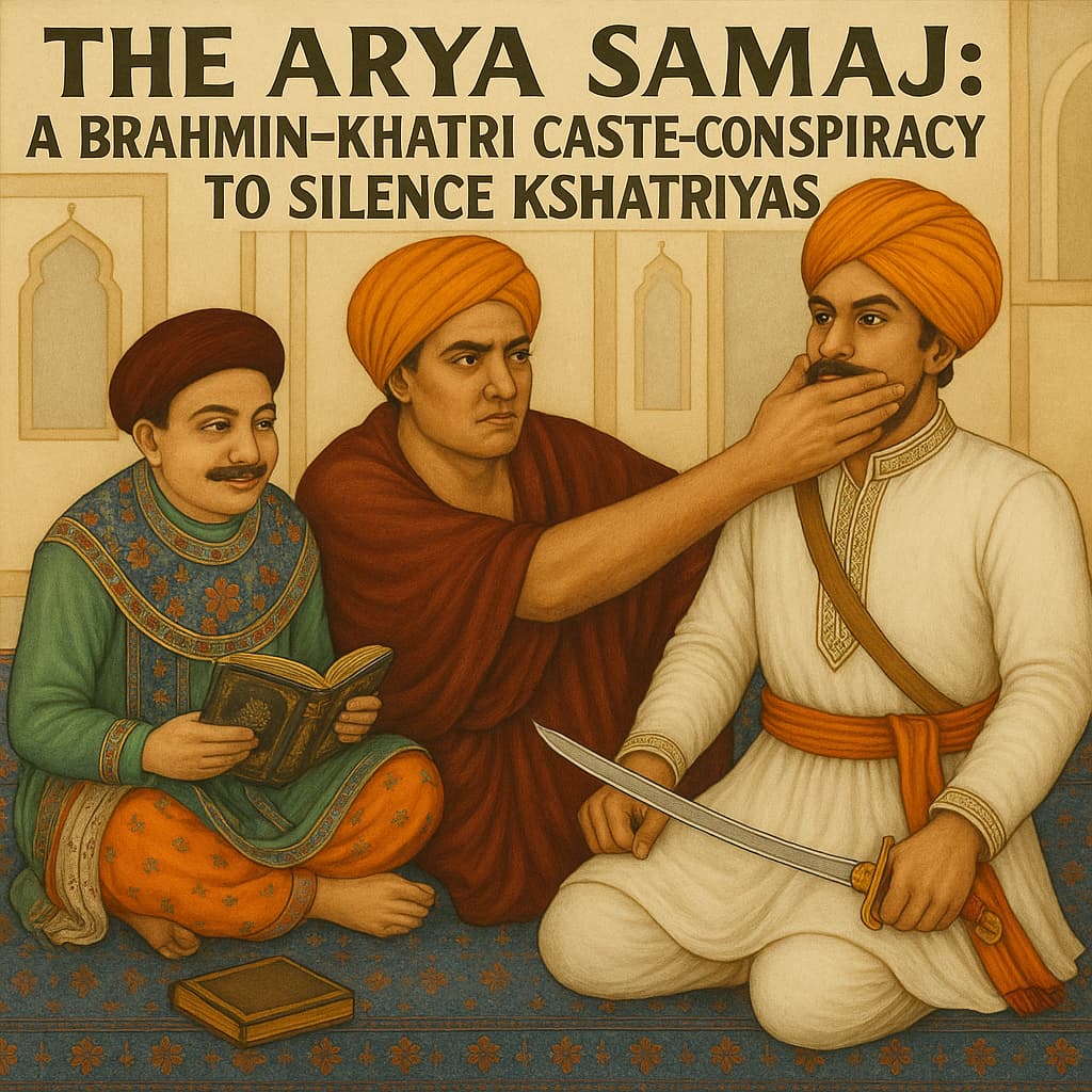 Arya Samaj : A Brahmin-Khatri Caste-Conspiracy to Silence Kshatriyas
